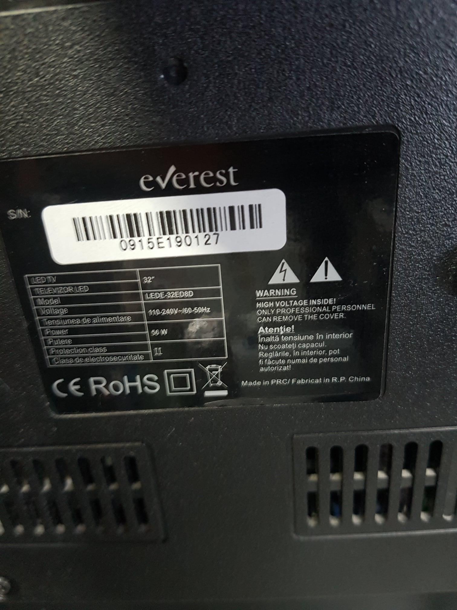 Transparently Kindness Discrepancy Reparatie Televizor Everest LEDE-32ED8D - porneste , apare sigla Everest si  se restarteaza - soft defect -
